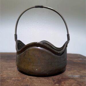 Antique Brass Scalloped Pail